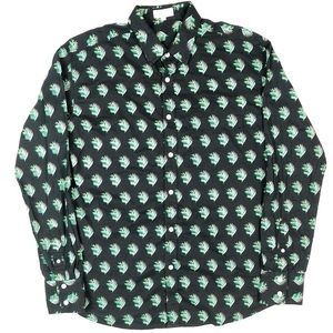 Frangipani Long Sleeve Button Up Shirt Men’s Size Medium